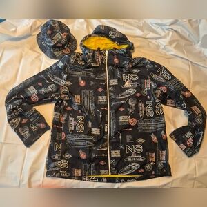 Nautica Blue and Yellow Raincoat with Hooded Design